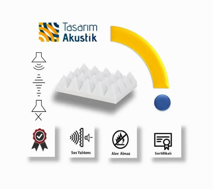 Bariyerli Basotect Piramit Akustik Sünger